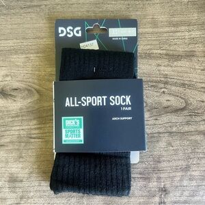 DSG Over the Calf All Sport Black Youth Sock Size XS 9K – 1Y SKU#H24137